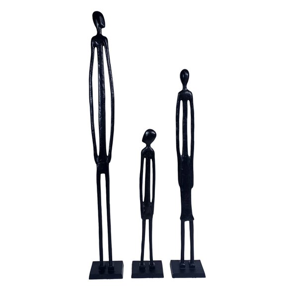 Pottery Barn Other - POTTERY BARN BRONZE CAST SHADOW BRUTALIST GIACOMETTI  ABSTRACT FAMILY SCULPTURES